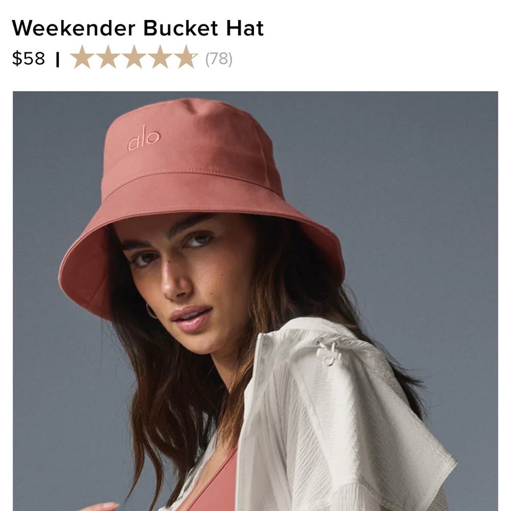 Sold out online Alo yoga Weekender Bucket Hat Soft terracotta
